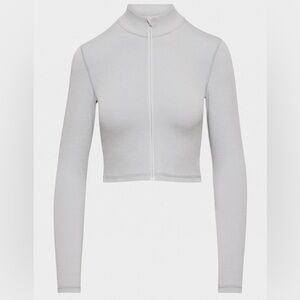 SOLD // Aritzia Golden BUTTER Limit Zip Longsleeve Heather Chrome